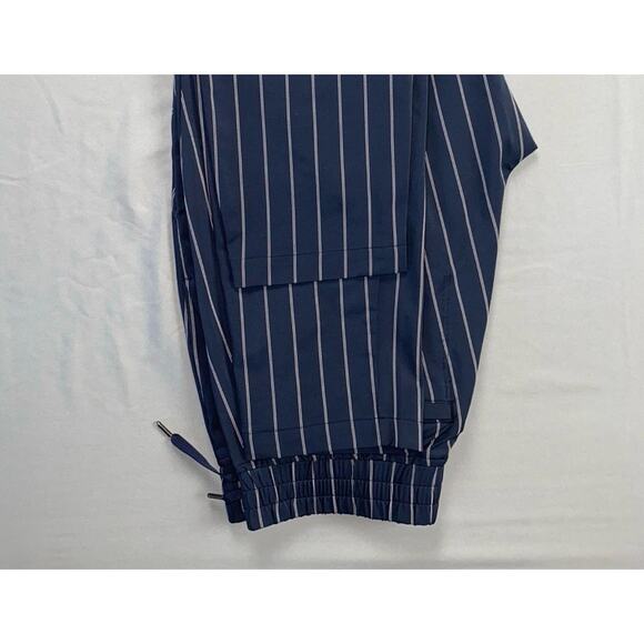 Athleta Women's Stripe Midtown Lightweight Pull On Ankle Pants. Navy, Women's 6. - Picture 4 of 9